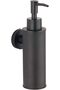 Wall-mounted soap dispenser, made of 304 stainless steel, for decorative purposes (round, black).
