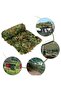 Green camouflage mesh rectangular sunshade sail, 3x6 meters, camouflage pattern. - 3