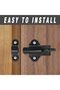 4-piece 2.3 x 1.7 inch silver self-closing automatic spring sliding door latch locks for windows, cabinets, and barn doors - 4