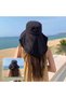 Women's fisherman's hat, with UV protection, wide brim to protect the neck, color: beige. - 5