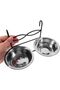 Stainless steel multi-functional hanging bird feeder trough - 6