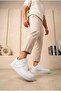 Men's White Black Sneaker Daily Walking Sports Shoes 067-E - 2