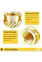 100-piece threaded insert brass knurled nuts threaded insert kit, suitable for plastic parts and 3D printer parts, M4 x 6mm - 7