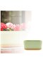 Rectangular plastic flower pot, vegetable planter, balcony pot, minimalist style, for bedrooms, balconies, and living rooms (green, style A) 40 x... - 4