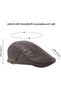 Winter Retro Style Leather Flat Cap for Men and Women - Cabbie Ivy Cap, Peaky Blinders Hat, Perfect for Cold Weather - 3