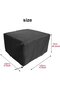 Garden Furniture Cover - Outdoor Tablecloth - Oxford Cloth - Waterproof Garden Furniture Protective Cover - Garden Cover - 120*120*74 cm - Black - 3