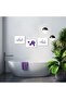 30x40 cm 3 Panel Gallery Wrapped Canvas | Inhale Exhale Wall Art | Purple Dandelion Zen Decor - 2