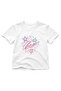 Girl's Dream Written Star Printed Pastel Patterned Crew Neck Short Sleeve T-Shirt - 2