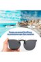 Polarized clip-on sunglasses, unisex, UV400 protection, flip-up design, suitable for driving, travel, and outdoor sports. - 5