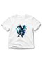Kids' Robot Knight and Dragon Printed Pixel Art Game Themed Crew Neck Short Sleeve T-Shirt - 2