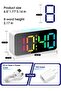 Alarm Clock - for adults who sleep deeply - Digital alarm clock with 7 - color night light - Adjustable volume, USB rechargeable, compact and... - 6