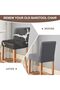 Two-piece bar stool cover set, elastic and removable bar stool seat cover with backrest, square bar stool cover, for kitchens, restaurants, and cafes - 4