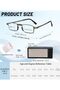 Folding Reading Glasses - Metal Foldable Rectangular Portable Reading Aid - Small, Classic, Compact, Blue Light Blocking Glasses with Hard Lens... - 2