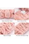 4-Pack Microfiber Terry Cloth Headbands, Elastic for Facial Care Makeup Yoga, Coffee Khaki Pink White - 2