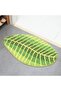 Non-slip bath mat, fluffy microfiber bathroom rug, water-absorbent, machine washable, leaf-shaped rug, kitchen rug, doormat, 40 x 60 cm - 2