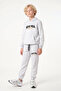 Boy's Printed Kangaroo Pocket Hooded Tracksuit Set