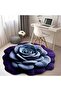 Floral velvet diatomaceous earth mat, 3D realistic pattern, non - slip and absorbent, super absorbent, safe and quick - drying bathroom and...