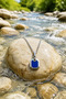 Men's Steel Necklace - Premium Quadrilateral Design with Lapis Stone Stainless Steel • Gift for Lover • Gift for Spouse Necklace - 5