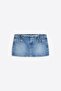 Denim mini etek - 2