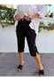 Lycra Gabardine Capri Black - 6