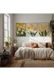 Wooden Framed 3-Piece Painting Yellow Tulip Qmrc