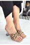 Erja Nude Patterned Knitwear Heeled Slippers - 2