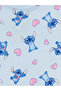 Lcw Kids Blue Stitch Printed Girls' Shorts Pajama Set - 4