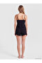 Alita City with a Difference, Lcw Dream Black Flat Strap Women's Shorts Pajama Set - 4