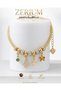 Women's Steel Charm Bracelet Premium Series with Fatma Ana's Hand, Star and Butterfly Figures - 5