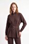 Soft Draped Fabric Knitted Bottom - Top Set - 2