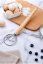 Danish Type Dough Whisk - Stainless Steel Flour & Sourdough Mixing Wire with Wooden Handle Type2 - 8
