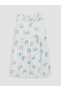 Lcw Kids Ecru Crew Neck Butterfly Printed Girls' Dress - 2