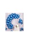 10 Pcs Blue Chrome Balloon Set 12 Inch - Shiny Metallic Birthday and Party Balloons - 3