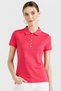 Women Slim Fit Short Sleeve Polo Shirt, Fuchsia