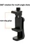 Adjustable Tripod Phone Adapter Mount Clamp with Mini Tripod - 3