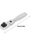 72-tooth quick-release flexible adjustable head ratchet wrench, 2-in-1 1/4 inch ratchet wrench, silver - 3