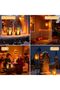 2-Piece Outdoor Solar Garden Lantern Set with Flashing LED Candle Lights, IP44 Waterproof Pendant Lights, Terrace, and Patio Decoration, For Balcony - 4