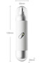 Electric nose hair trimmer and face trimmer, 2-in-1, IPX7 waterproof, mini travel shaver with LED light, Type-C charger. - 3