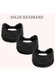 3-Piece Women's Wide Elastic Headband Headband for Running and Yoga (Black) - 4