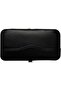 Faux leather tweezers storage bag, eyelash extension scissors, empty box, eyelash brush, tweezers trimming tools, black