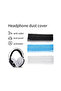 200 earphone covers/set, suitable for internet cafes, non-woven fabric headband, dustproof, sweatproof, black. - 4