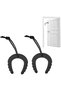 Two black rubber anti-pinch door wedges, portable doorstop with nylon rope, and anti-collision door.