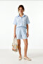 Fisto Embroidered Shirt Shorts Set Lby0064 Sky Blue