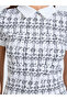 White Printed Bodycon Knee-Length Dress - 4