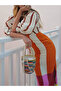 Striped Tie-Front Detail Maxi Dress - 3