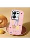 Poco M6 Pro 4g Compatible Case Camera Protector Pink Silicone Couple Phone Case with Bear Pattern - 2