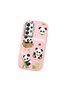 Samsung Galaxy A33 Compatible Case Camera Protector Pink Silicone Couple Phone Case Panda Pattern - 3