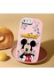iPhone 8 Plus Compatible Case Camera Protector Pink Silicone Couple Phone Case Character Patterned - 2
