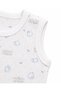 H&C Baby Sleeveless Snap-On Bodysuit 100% Cotton Jacquard Lamb Pattern - 3