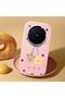Vivo X300 Pro Compatible Case Camera Protective Pink Silicone Couple Phone Case with Bear Pattern - 2